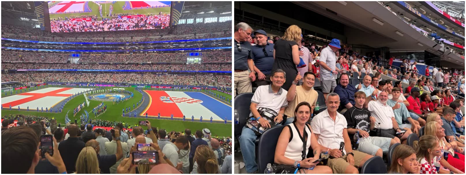 England takes the field in Dallas, and the group in the stands